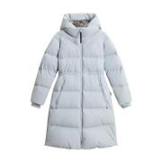 Woolrich Long Down Stretch Parka Pearl Blue Blue, Dam