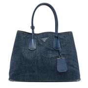 Prada Vintage Pre-owned Denim totevskor Blue, Dam