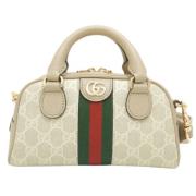 Gucci Vintage Pre-owned Canvas gucci-vskor Beige, Dam