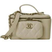 Chanel Vintage Pre-owned Laeder chanel-vskor Beige, Dam