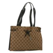 Gucci Vintage Pre-owned Canvas gucci-vskor Beige, Dam