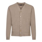 Daniele Fiesoli Beige Cardigan Sweater Aw24 Beige, Herr