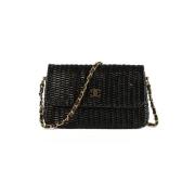 Chanel Vintage Pre-owned Laeder axelremsvskor Black, Dam