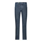 Incotex Slim Fit Blå Jeans Aw24 Blue, Herr