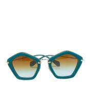 Miu Miu Pre-owned Pre-owned Acetat solglasgon Green, Dam