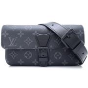 Louis Vuitton Vintage Pre-owned Canvas axelremsvskor Black, Dam