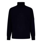 C.p. Company Chunky Ribbed Roll Neck Sweater Blå Blue, Herr