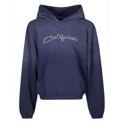 ERL Mysig California Hoodie Sweatshirt Blue, Herr