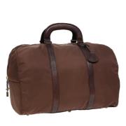 Prada Vintage Pre-owned Nylon handvskor Brown, Dam