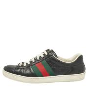 Gucci Vintage Pre-owned Laeder sneakers Black, Herr