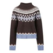 Alanui Mysig Vinter Turtle Neck Sweater Brown, Dam