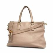 Gucci Vintage Pre-owned Laeder gucci-vskor Beige, Dam