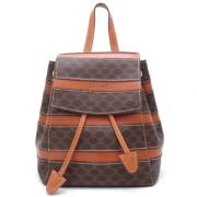 Celine Vintage Pre-owned Canvas axelremsvskor Brown, Dam