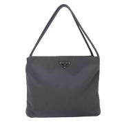 Prada Vintage Pre-owned Tyg totevskor Gray, Dam