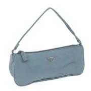 Prada Vintage Pre-owned Nylon necessrer Blue, Dam