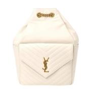 Yves Saint Laurent Vintage Pre-owned Laeder ryggsckar White, Dam