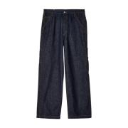 Dries Van Noten Indigo Pickerby Byxor Blue, Herr