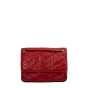 Yves Saint Laurent Vintage Pre-owned Laeder axelremsvskor Red, Dam