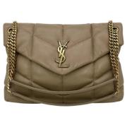 Yves Saint Laurent Vintage Pre-owned Laeder axelremsvskor Beige, Dam