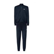 Emporio Armani EA7 Blå och vit teknisk tyg tracksuit Blue, Herr