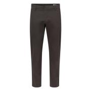 Nn07 Slim Fit Chinos Gray, Herr