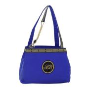 Versace Pre-owned Pre-owned Tyg axelremsvskor Blue, Dam