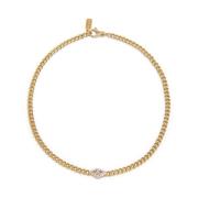 Nialaya Evil Eye Chain Choker Yellow, Dam