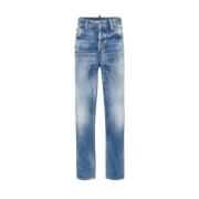 Dsquared2 Vintage Tvättad Boston Byxor Blue, Dam