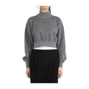 Alexander Wang Grå Turtle Neck Pullover Sweater Gray, Dam