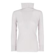 Allude Mysig Stickad Turtleneck Sweater White, Dam