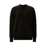 C.p. Company Chenille Crewneck Stickad i Svart Black, Herr