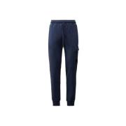 C.p. Company Borstad Diagonal Fleece Cargo Sweatpants Blå Blue, Herr