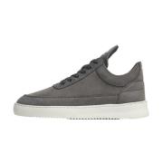 Filling Pieces Låg Top Ripple Nubuck Mörkgrå Gray, Herr