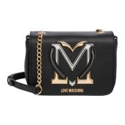 Love Moschino Hjärta Axelväska - Färgglad, Justerbar Black, Dam