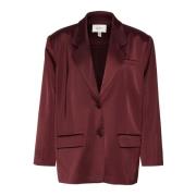 Gestuz Blodröd Oversized Blazer Jacka Red, Dam