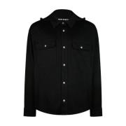 Palm Angels Klassiskt Logotyp Huva Overshirt Black, Herr