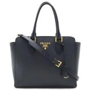 Prada Vintage Pre-owned Laeder handvskor Blue, Dam