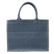 Dior Vintage Pre-owned Canvas axelremsvskor Blue, Dam