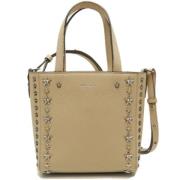 Jimmy Choo Pre-owned Pre-owned Laeder handvskor Beige, Dam