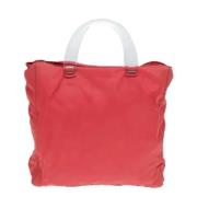 Prada Vintage Pre-owned Tyg totevskor Red, Dam