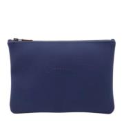 Hermès Vintage Pre-owned Tyg kuvertvskor Blue, Dam