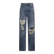 Balenciaga Rivna Denim Jeans med Franska Kanter Blue, Dam