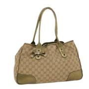 Gucci Vintage Pre-owned Canvas axelremsvskor Beige, Dam