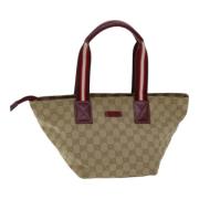 Gucci Vintage Pre-owned Canvas gucci-vskor Beige, Dam