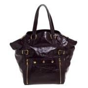 Yves Saint Laurent Vintage Pre-owned Laeder totevskor Black, Dam