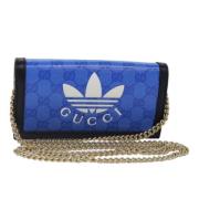 Gucci Vintage Pre-owned Canvas gucci-vskor Blue, Dam