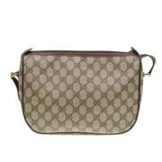 Gucci Vintage Pre-owned Canvas axelremsvskor Beige, Dam