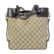 Gucci Vintage Pre-owned Canvas gucci-vskor Beige, Dam