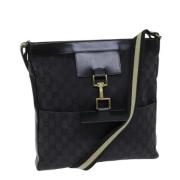 Gucci Vintage Pre-owned Canvas gucci-vskor Black, Dam