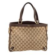 Gucci Vintage Pre-owned Canvas totevskor Beige, Dam